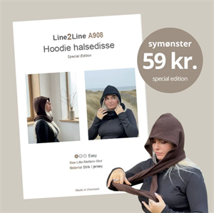 Line2Line snitmønster - A908 Hoodie Halsedisse Special Edition